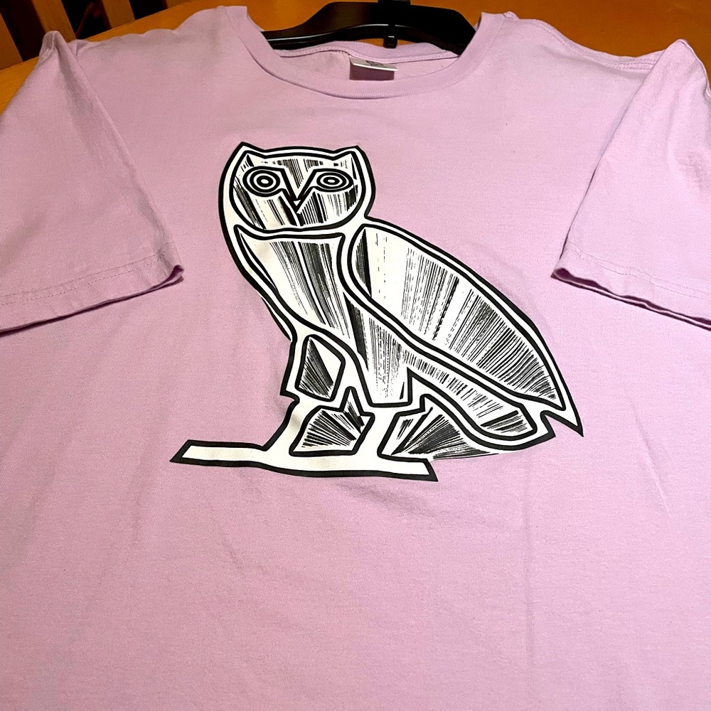 Men’s OG O.V.O Pink Metallica Owl Shirt